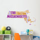 Massachusetts USA state map Wall Decal