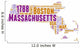 Massachusetts USA state map Wall Decal