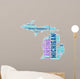 Michigan USA State Map Wall Decal