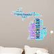 Michigan USA State Map Wall Decal