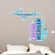 Michigan USA State Map Wall Decal