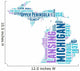 Michigan USA State Map Wall Decal