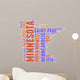 Minnesota USA state map tag cloud Wall Decal