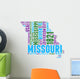 Missouri USA State Map Tag Cloud Wall Decal