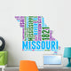 Missouri USA State Map Tag Cloud Wall Decal