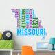 Missouri USA State Map Tag Cloud Wall Decal