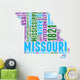 Missouri USA State Map Tag Cloud Wall Decal