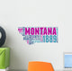 Montana USA State Map Tag Cloud Wall Decal