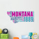 Montana USA State Map Tag Cloud Wall Decal