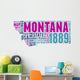 Montana USA State Map Tag Cloud Wall Decal