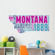 Montana USA State Map Tag Cloud Wall Decal