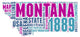Montana USA State Map Tag Cloud Wall Decal