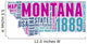 Montana USA State Map Tag Cloud Wall Decal