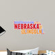 Nebraska USA state map tag cloud Wall Decal