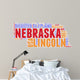 Nebraska USA state map tag cloud Wall Decal