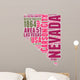 Nevada USA State Map Tag Cloud Wall Decal