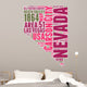 Nevada USA State Map Tag Cloud Wall Decal