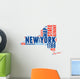 New York USA State Map Tag Cloud Wall Decal