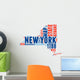 New York USA State Map Tag Cloud Wall Decal