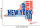 New York USA State Map Tag Cloud Wall Decal