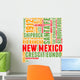 New Mexico USA state map tag cloud Wall Decal