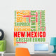 New Mexico USA state map tag cloud Wall Decal