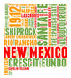 New Mexico USA state map tag cloud Wall Decal
