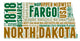 North Dakota USA State Map Tag Cloud Wall Decal