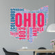 Ohio USA State Map Tag Cloud Wall Decal