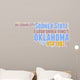 Oklahoma USA State Map Tag Cloud Wall Decal