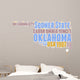 Oklahoma USA State Map Tag Cloud Wall Decal