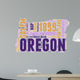 Oregon USA State Map Tag Cloud Wall Decal