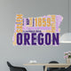 Oregon USA State Map Tag Cloud Wall Decal