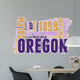 Oregon USA State Map Tag Cloud Wall Decal