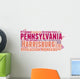 Pennsylvania USA State Map Tag Cloud Wall Decal