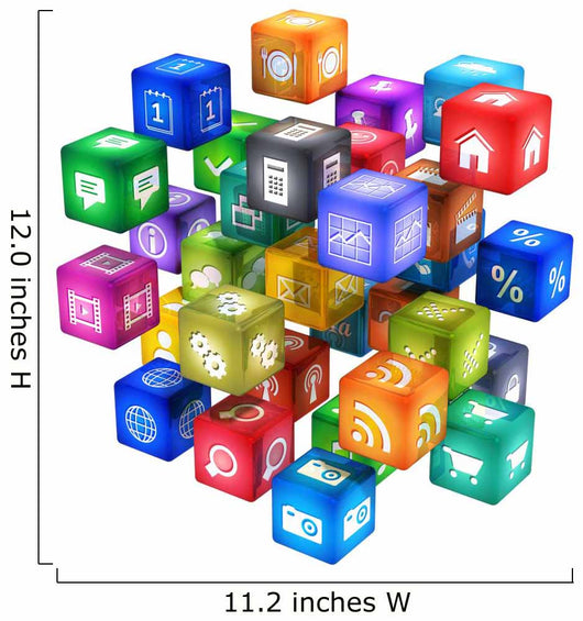 Cloud of mobile application icons 