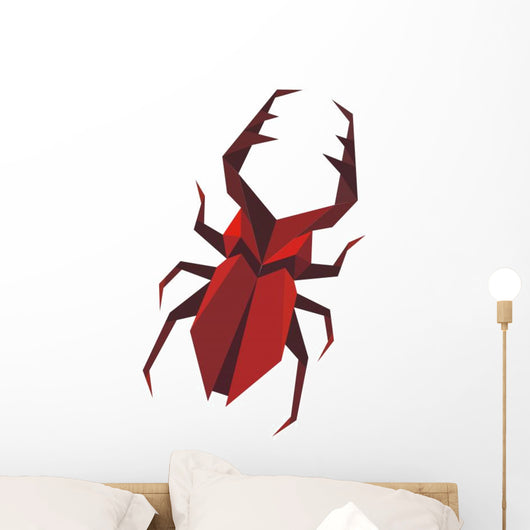 Stylized Staghorn Beetle Wall Decal