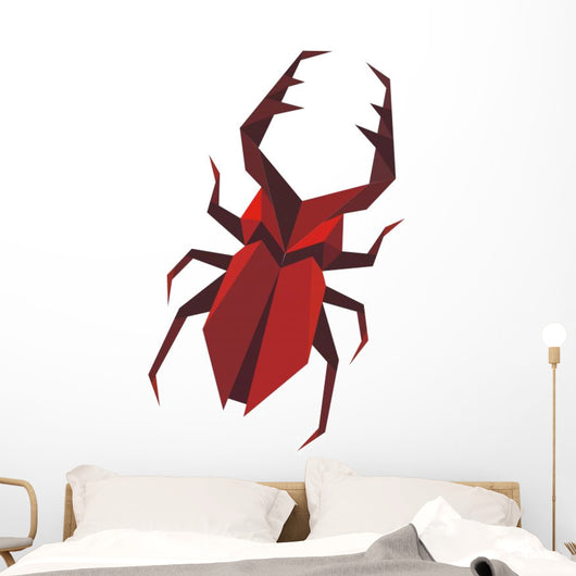Stylized Staghorn Beetle Wall Decal