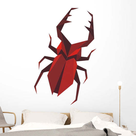 Stylized Staghorn Beetle Wall Decal