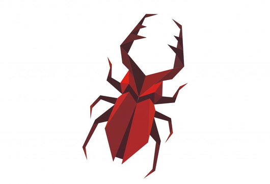 Stylized Staghorn Beetle Wall Decal