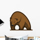 Big brown bear mascot Wall Decal