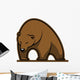 Big brown bear mascot Wall Decal