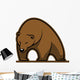 Big brown bear mascot Wall Decal