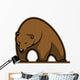 Big brown bear mascot Wall Decal
