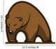 Big brown bear mascot Wall Decal