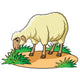 Sheep Cartoon Wall Decal