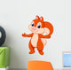 Happy squirrel cartoon Wall Decal