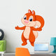Happy squirrel cartoon Wall Decal
