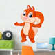 Happy squirrel cartoon Wall Decal