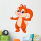 Happy squirrel cartoon Wall Decal